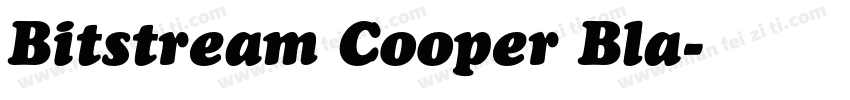 Bitstream Cooper Bla字体转换